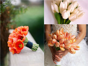 свадебные букеты из тюльпанов